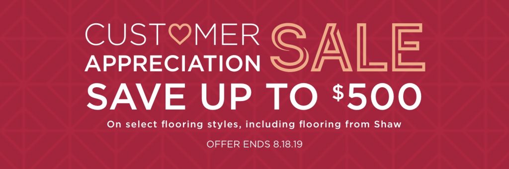 Customer appreciation sale banner| Yuma Carpets & Tile Inc
